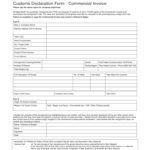 NZ Customs Declaration Form Commercial Invoice Fill And Sign