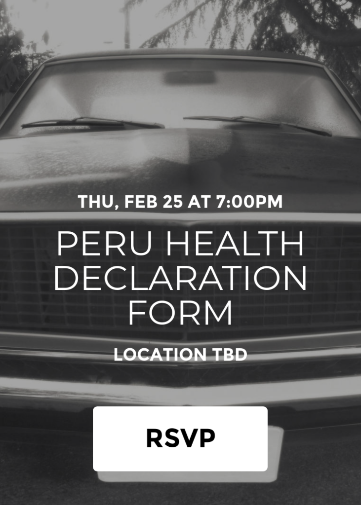 travel to peru health form