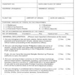 Philippine Airlines KOREA Website Arrival Card Customs Declaration