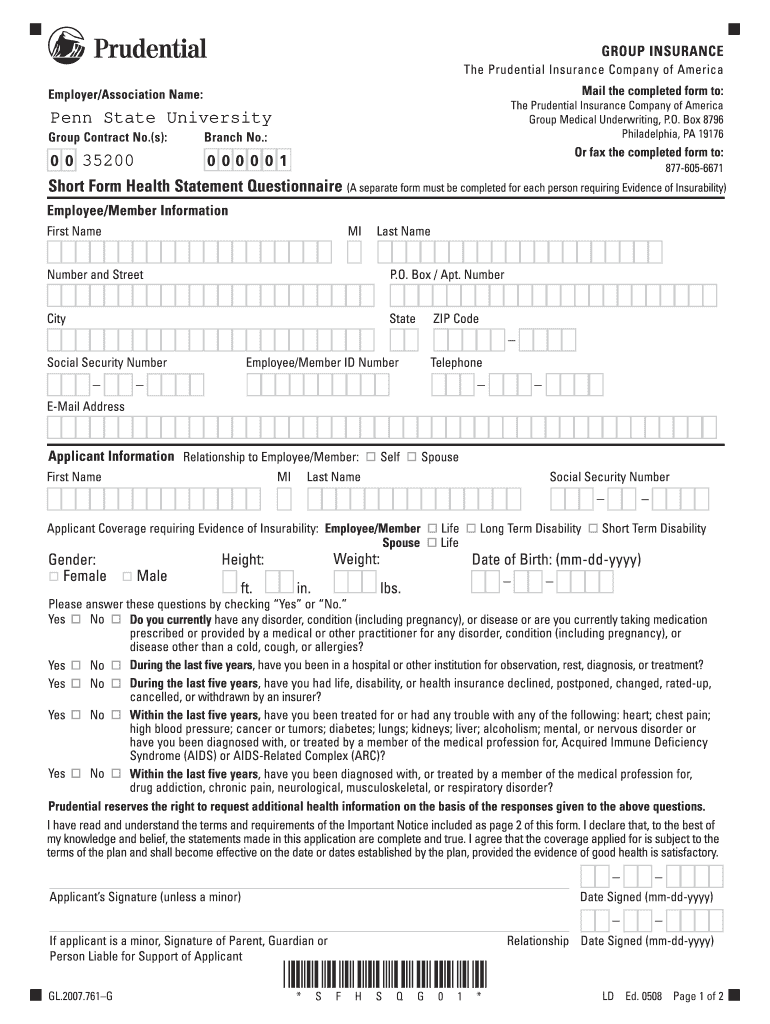 Prudential Proof Of Good Health 2020 2021 Fill And Sign Printable