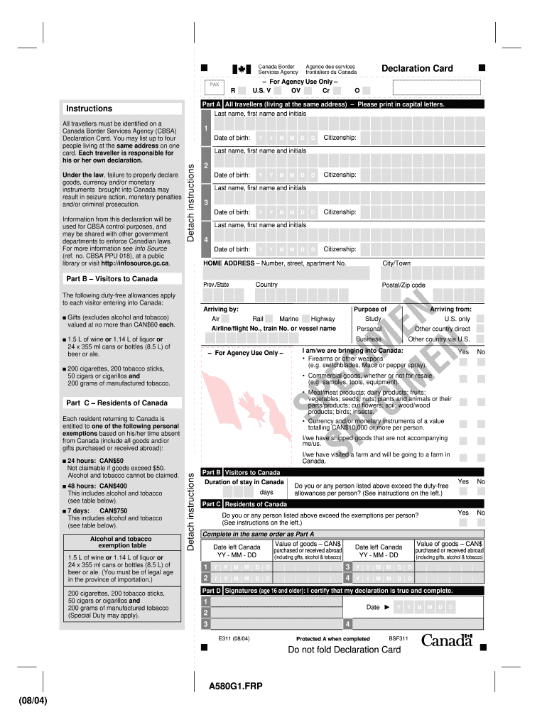 Self Declaration Form Canada Fill Out And Sign Printable PDF Template