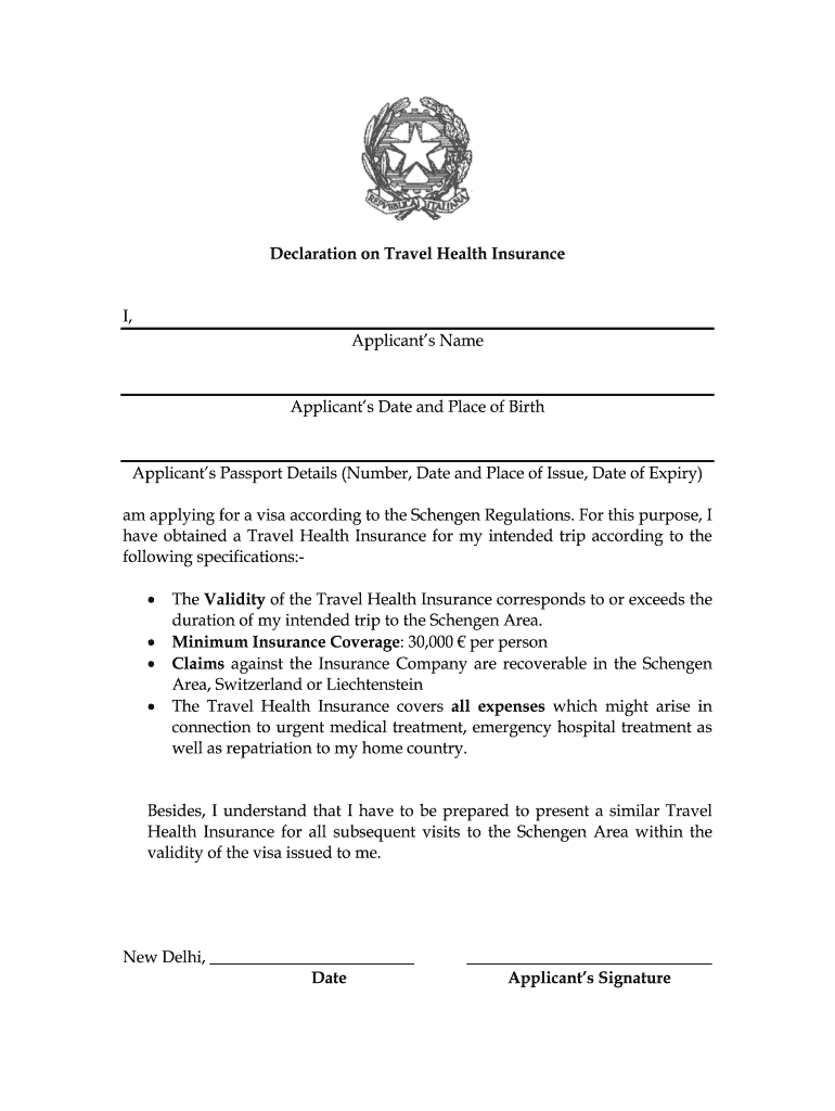 Self Declaration Form For Air Travel India Fill Online Printable Fillable Blank PdfFiller