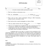 Self Declaration Form Punjab Fill Online Printable Fillable Blank