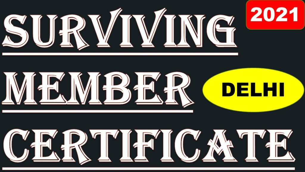 Surviving Member Certificate How To Apply Surviving Member 