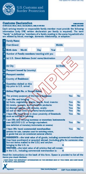 The End Of The Annoying US Customs Form It s Going Away Slowly For 