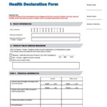 Travel Health Declaration Form FREE 9 Sample Travel Health Forms In