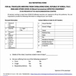 Travel Health Declaration Form Mandatory Travel And Health