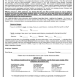 Us Health Declaration Form Declaration Form