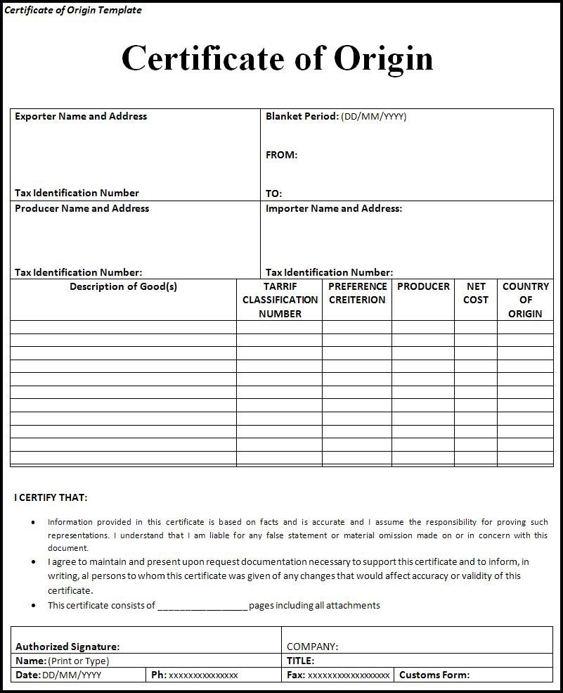 What Is Certificate Of Origin Amzlogy