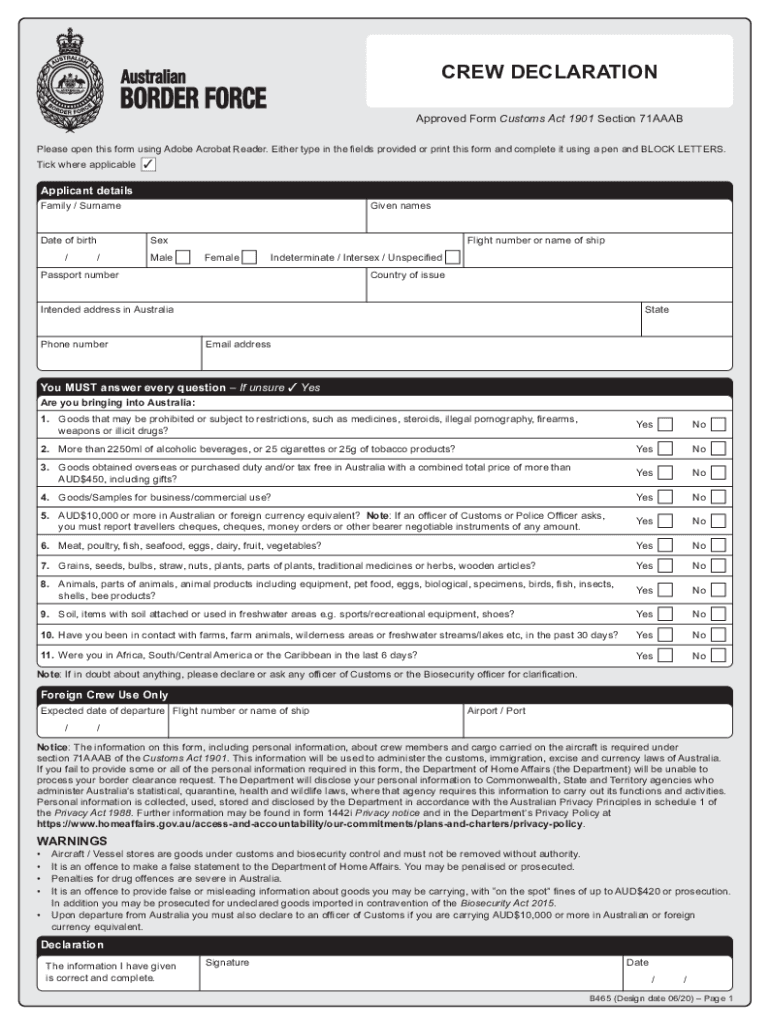 2020 2023 Form AU B465 Fill Online Printable Fillable Blank PdfFiller