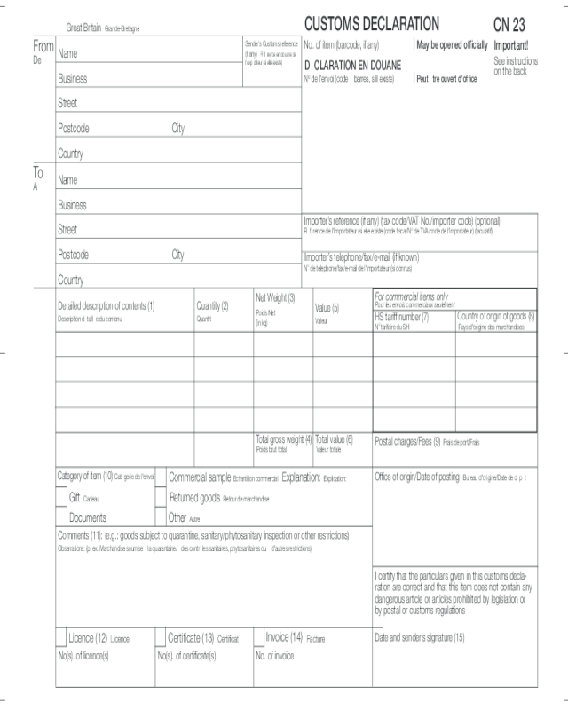 2023 Declaration Form Fillable Printable PDF Forms Handypdf