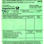 CN22 Germany My C1 Customs Declaration Sticker From German Flickr
