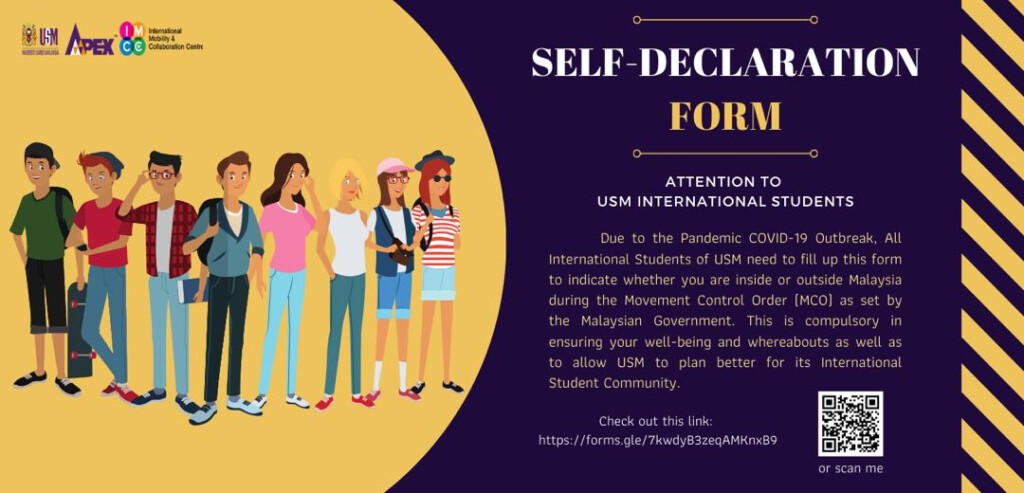 COVID 19 Self Declaration Form For USM International Student