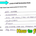 COVID 19 Self Declaration Form self Declaration Form Ssc Gd self