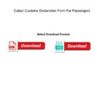 Cuban Customs Declaration Form For Passengers DocsLib