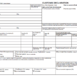 Custom Declaration Form K2 APPENDIX C Sample U S Customs