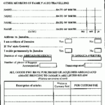 Customs Form From Mysilversands Jamaica Rentals