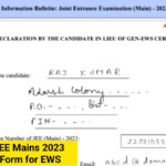 Declaration Form For JEE Mains 2023 EWS Certificate For JEE Mains 2023