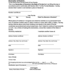 Declaration Of Domicile Lee County Form Fill Out And Sign Printable