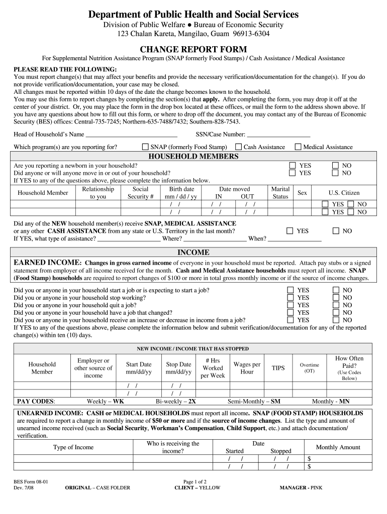 Department Of Public Health And Social Services Guam Forms Fill Out 