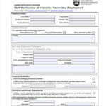 Employee Personal Details Form Template Master Template