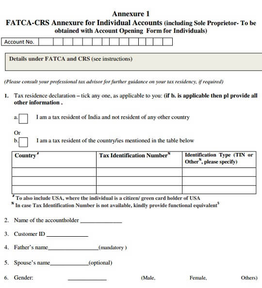 FATCA Compliance For Bank Accounts NPS Mutual Funds