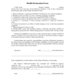 Fillable Online Health Declaration Form Ethiopian Airlines Fax Email