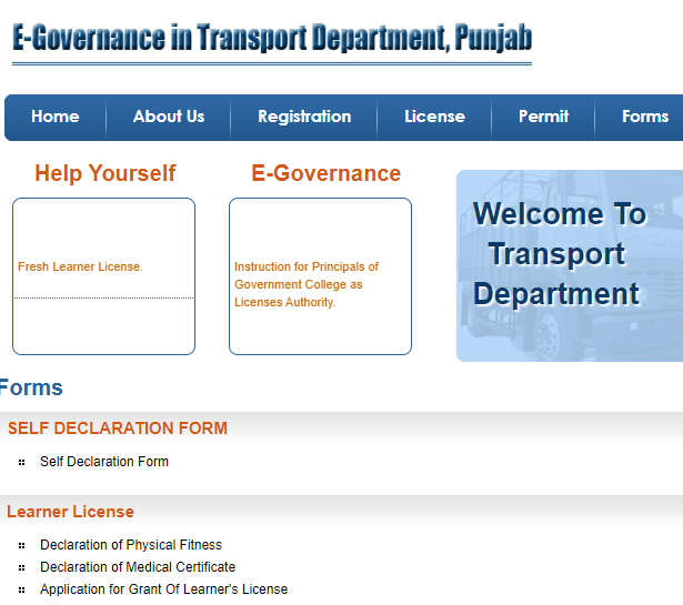 Form 1 Self Declaration Punjab Download Learning License Sarathi 