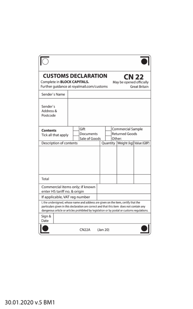 Form CN22 Fill Out Sign Online And Download Printable PDF United 