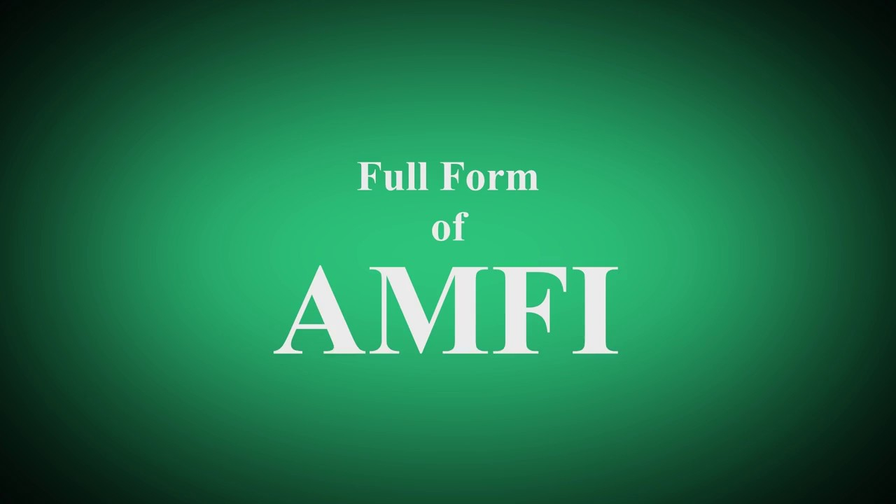 Full Form Of AMFI YouTube