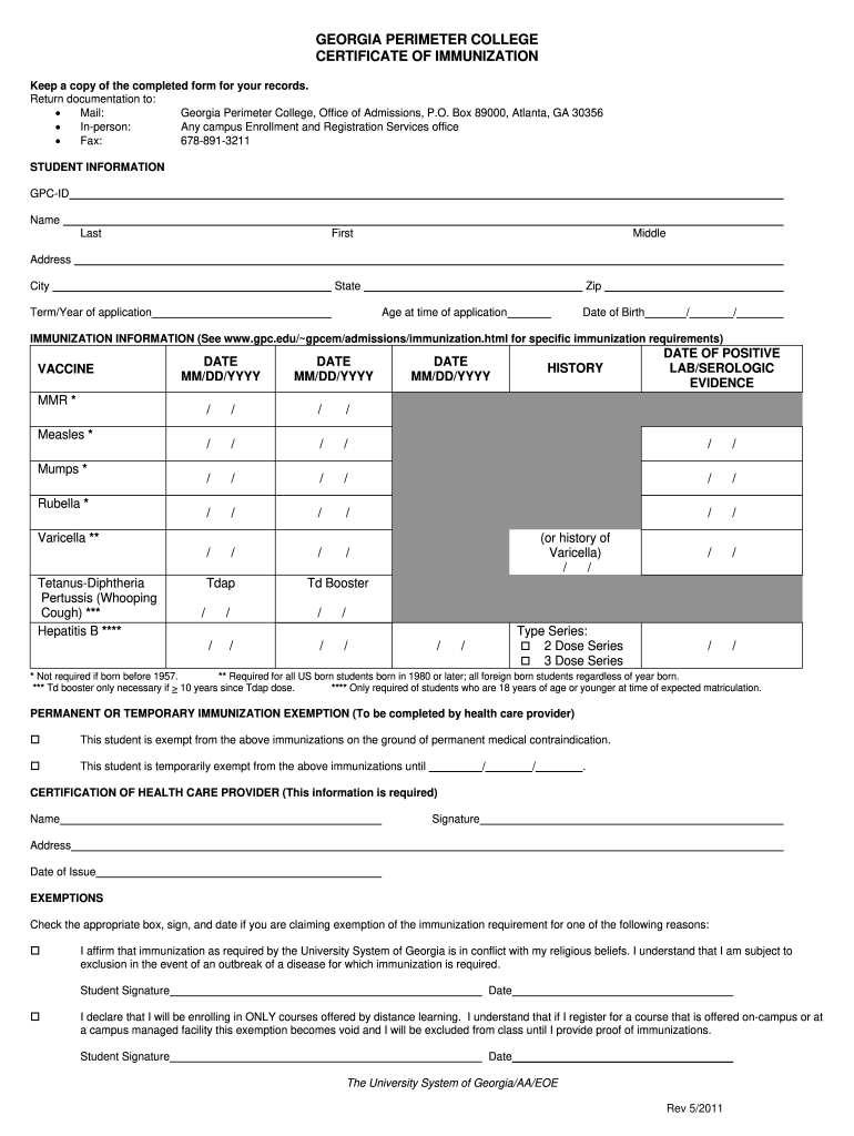 Georgia Health Form 3231 Fill Out Sign Online DocHub