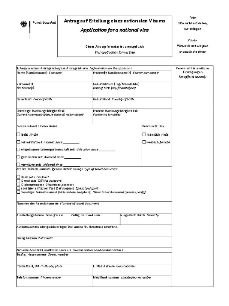 Germany Visa Application Form Pdf 2022 Applicationforms
