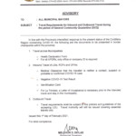 Health Declaration Form Only Requirement For Inter Municipal Travel