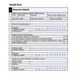 Health Declaration Form Template