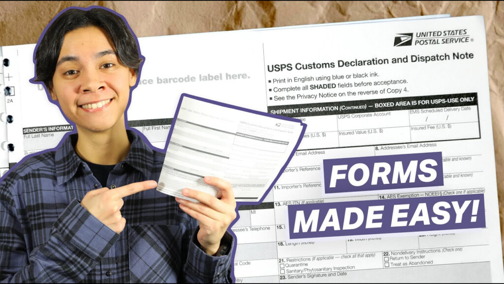 How To Fill Out A USPS Customs Form Customs Declaration And Dispatch 