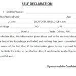 How To Fill Self Declaration Form For Caste Resident Income Certificate