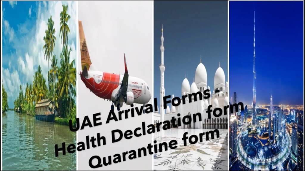 How To Health Quarantine Declaration Form On Arrival In UAE From 