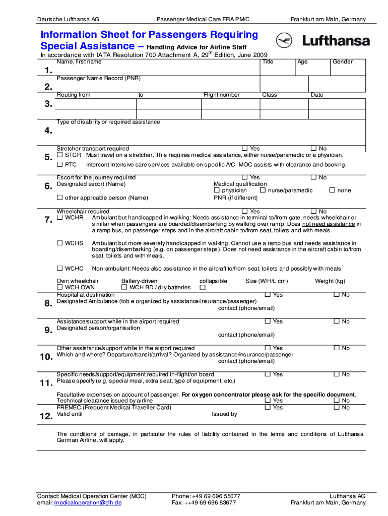 Lufthansa Health Attestation Form Fill Out And Sign Printable PDF