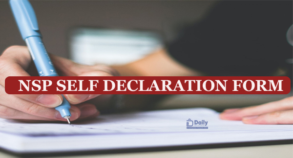 NSP Self Declaration Form Download