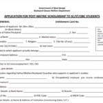 PDF WB Post Matric Scholarship Application Form PDF DCSD IN