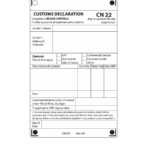 Printable Cn22 Customs Form Printable Forms Free Online