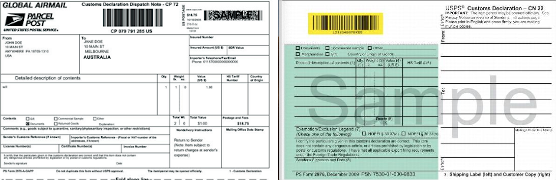Printable Ps Form 2976 A Printable Forms Free Online
