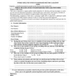 Public Health Covid 19 Passenger Self Declaration Form Fill Out Sign