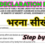 Self Declaration Form For NSP Filling Necessity Facts Included