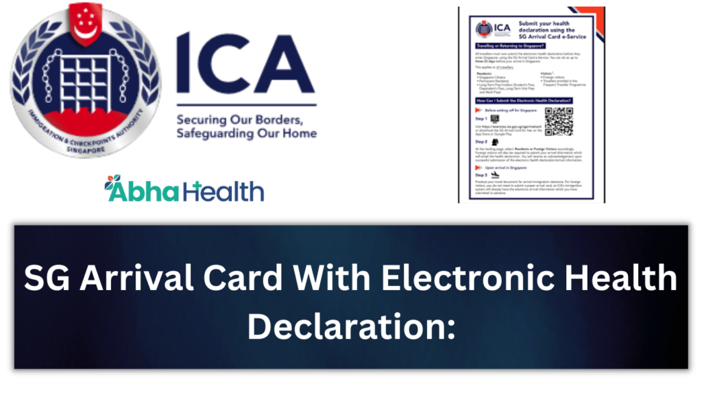SG Arrival Card With Electronic Health Declaration ICA Health 