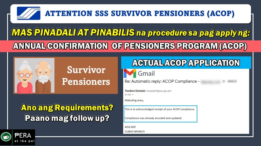 SSS ACOP 2022 For Survivor Pensioner Ano Ang Requirements Paano Mag 