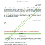 Write Letters Online Example Of Self Declaration Form Templates